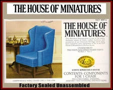 Chippendale Wing Chair - 1:12 Doll House Furniture The House of Miniatures 40016