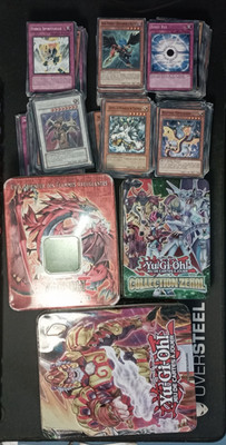 Yu-Gi-Oh! Konvolut / Bulk - ca. 650 Karten + 3 leere Tin Box Uria, Feuerfaust...