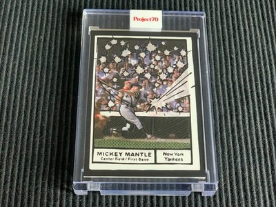 2021 TOPPS PROJECT 70 #77 MICKEY MANTLE / JOSHUA VIDES *ENCASED ART*  YANKEES