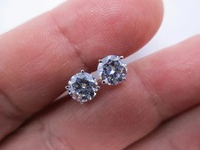 2 Carat Round F VS1 Real Lab Grown Diamond Stud Earring 14k Gold  Value 5,750
