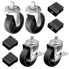 3 Inch Wheels Kit Replacement Parts for Charbroil Locking Caster Black 