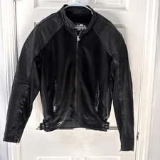 Joe Rocket Motorcycle Riding Safety Jacket Leather Mesh Touring Black Unisex L