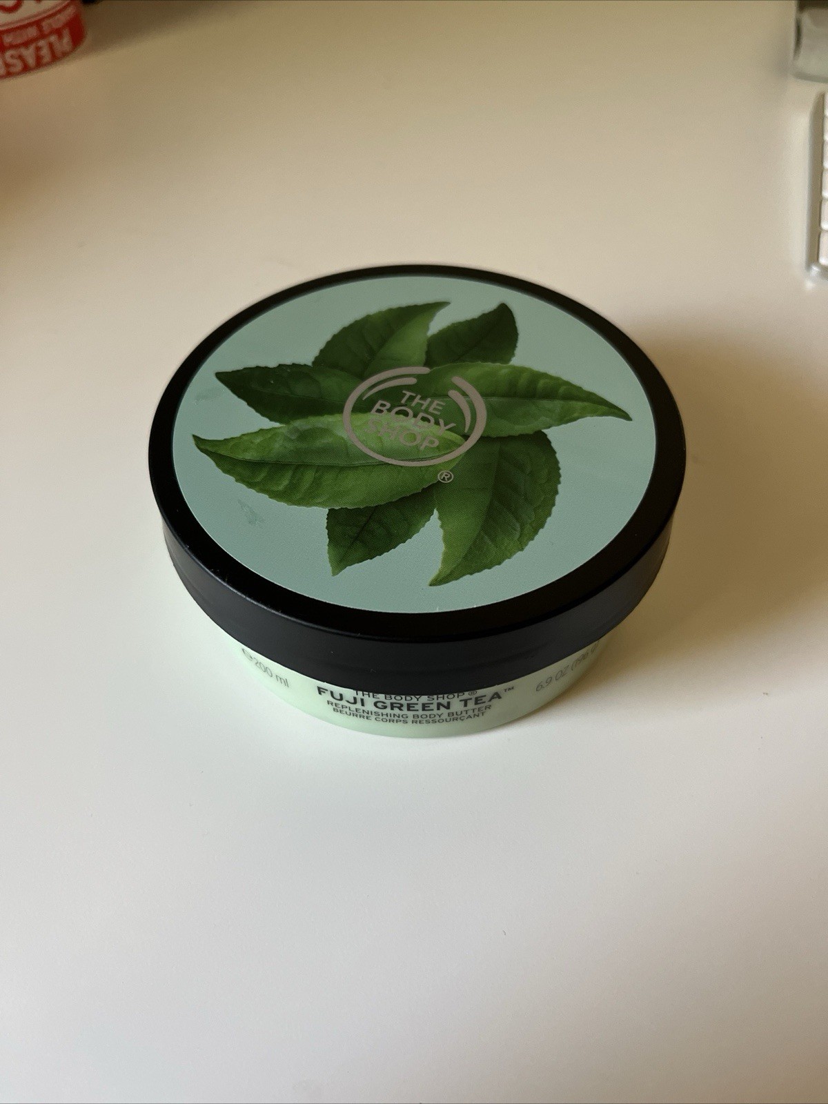 The Body Shop Fuji Green Apple Replenishing Body Butter 6.9oz Opened