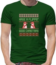 Have A Flippin' Good Christmas - Mens T-Shirt - Xmas Penguin Funny Festive