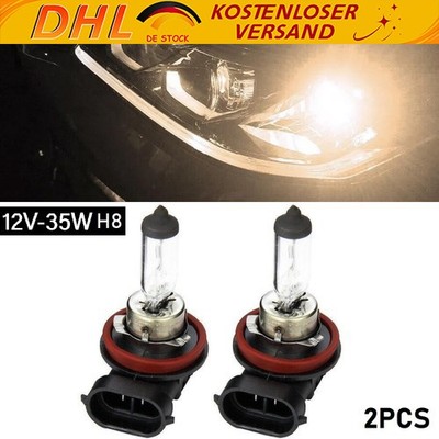 2X TECPO H8 HALOGEN GLÜHBIRNE 12V 35W AUTO-LAMPE NEBEL TAGFAHRLEUCHTE DE