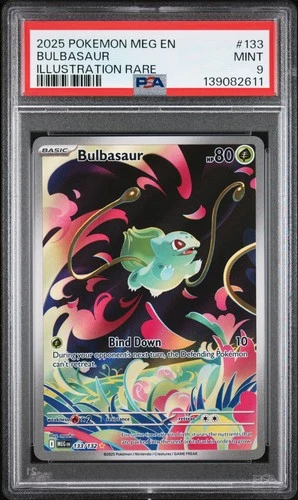 2025 Pokemon Mega Evolution #133 Bulbasaur - PSA 9 Illustration Rare