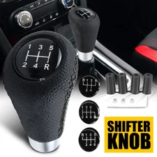 5 Speed Manual Stick Shifting Handle Leather Gear Shift Knob For Ford Mustang
