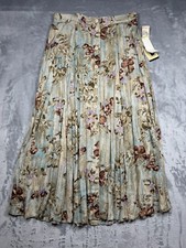 Vtg 90s Prophecy Sag Harbor Medium Floral Elastic Waist Button Maxi Skirt