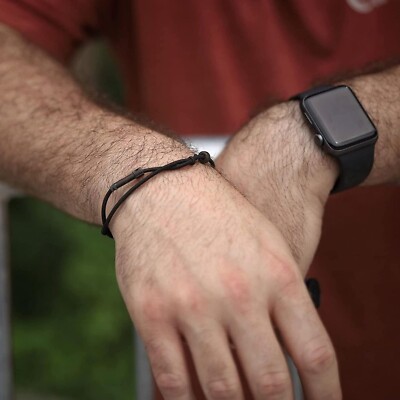 Car Window Breaker Bracelet With Handcuff Key - Emergency Escape Tool With Tungsten Bead