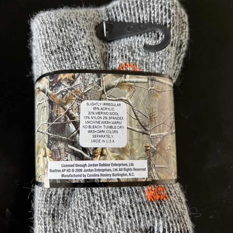 REALTREE OUTFITTERS CALCETINES DE LANA MERINO PARA TODA LA TEMPORADA - Gris + Blaze Foto 3 de 3