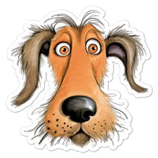 Cute Schnauzer Terrier, Vinyl Decal Sticker, Indoor Outdoor, 3 Sizes, 11192