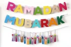Eid Ramadan Mubarak Decorative Banner with Tassels Decorations Colourful Bunting