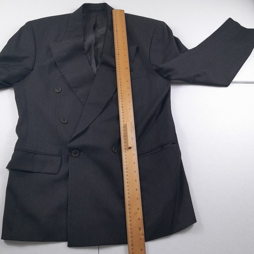 BOSS Hugo Boss Blazer Al Capone Super 100 Men's 40R Charcoal Pure New Wool - Picture 9 of 17