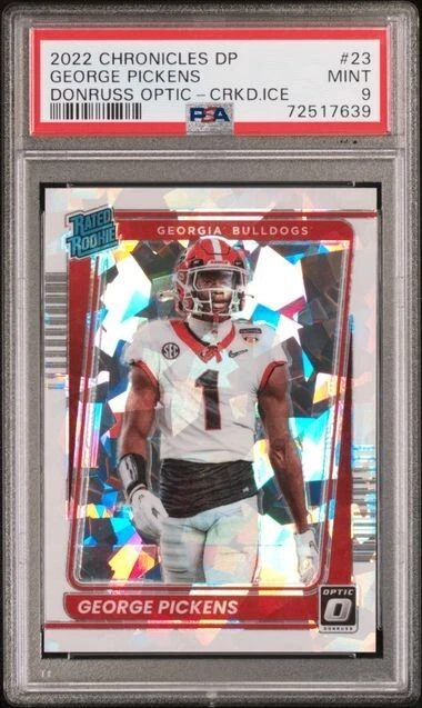 George Pickens Panini Chronicles Draft Picks Donruss Optic #23 Cracked Ice