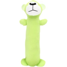 Greenbrier Kennel Club Long Animal Plush Dog Toys with Squeakers, 12 in.green