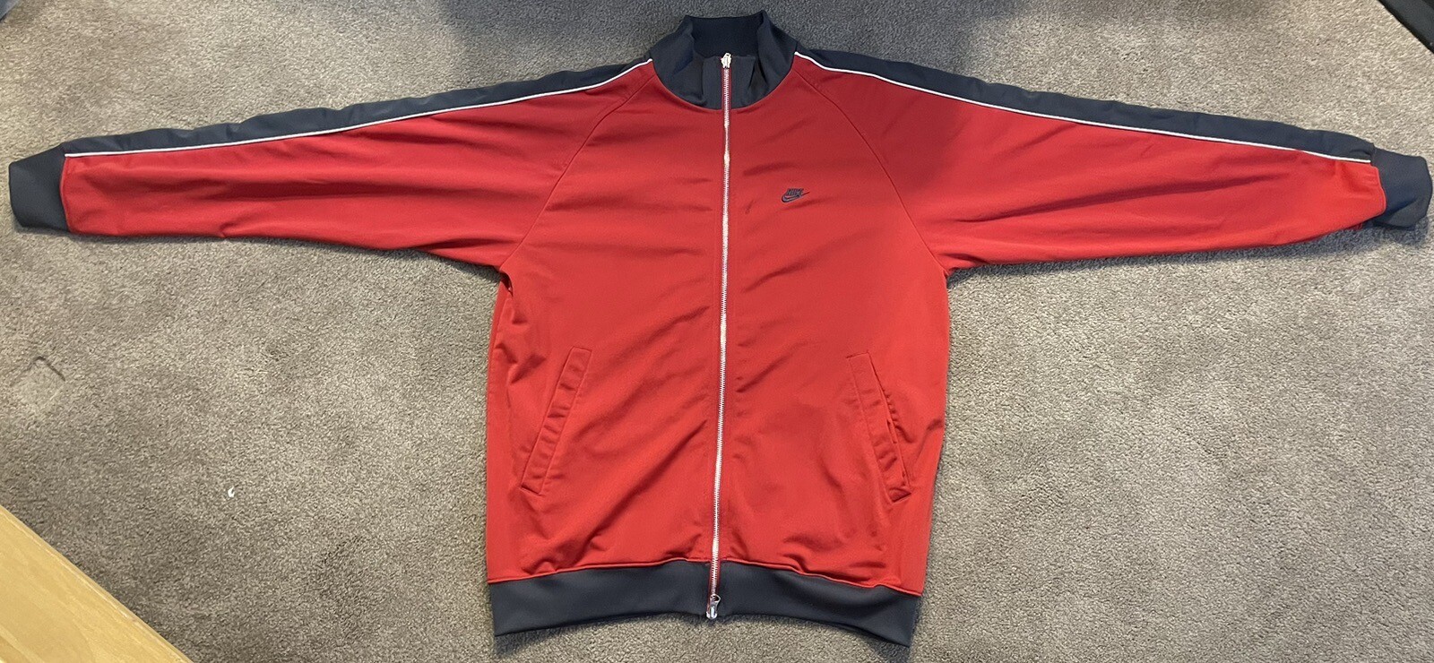SACAI X NIKE Giacca tennis Nike vintage anni 00 zip pista corsa taglia M rossa e nera