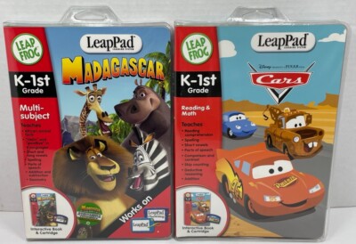 LeapPad LeapFrog Cars & Madagascar K-1st Grade - NEW Sealed Good Condition