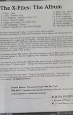 X-Files Original Soundtrack  1998, Elektra 14 Tracks Various Artists