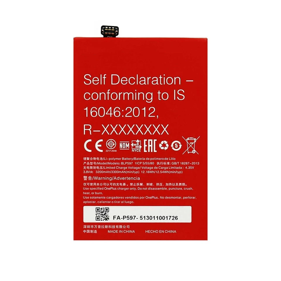 ✅BATTERIA PER ONEPLUS 1+ BLP597 PER ONE PLUS 2 3300MAH RICAMBIO +SET CACCIAVITI✅ - Immagine 3 di 4