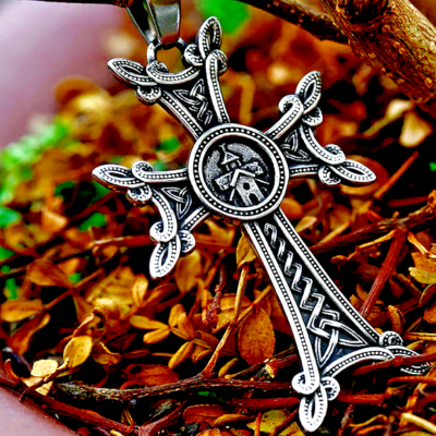 ニ*ト様 CELTIC ARTS ネックレス 925 1998 クロス NORDIC CROSS IRISH CELTIC KNOT VIKING Pendant 28
