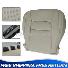 Driver Bottom Perforated Leather Seat Cover For 2008-19 Toyota Land Cruiser Tan