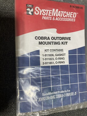 OMC Johnson Evinrude 508105 Genuine OEM Cobra Sterndrive Mounting Gasket Kit Set
