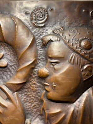 他の方発送×イタリア製【STUDIO CELLINI】 Bronze Clown STUDIO CELLINI Bronze Artwork Copperplate Engraving- The Clowns