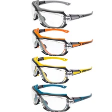 4 Pairs Global Vision Octane Glasses Grey Orange Yellow Blue Gaskets Clear Lens