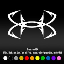 4 Under Armour Fishing Hooks Diecut Bumper Car Window Vinyl Decal Sticker 4 Under Armour Fishing Hooks Diecut Bumper Car Window Vinyl Decal Sticker