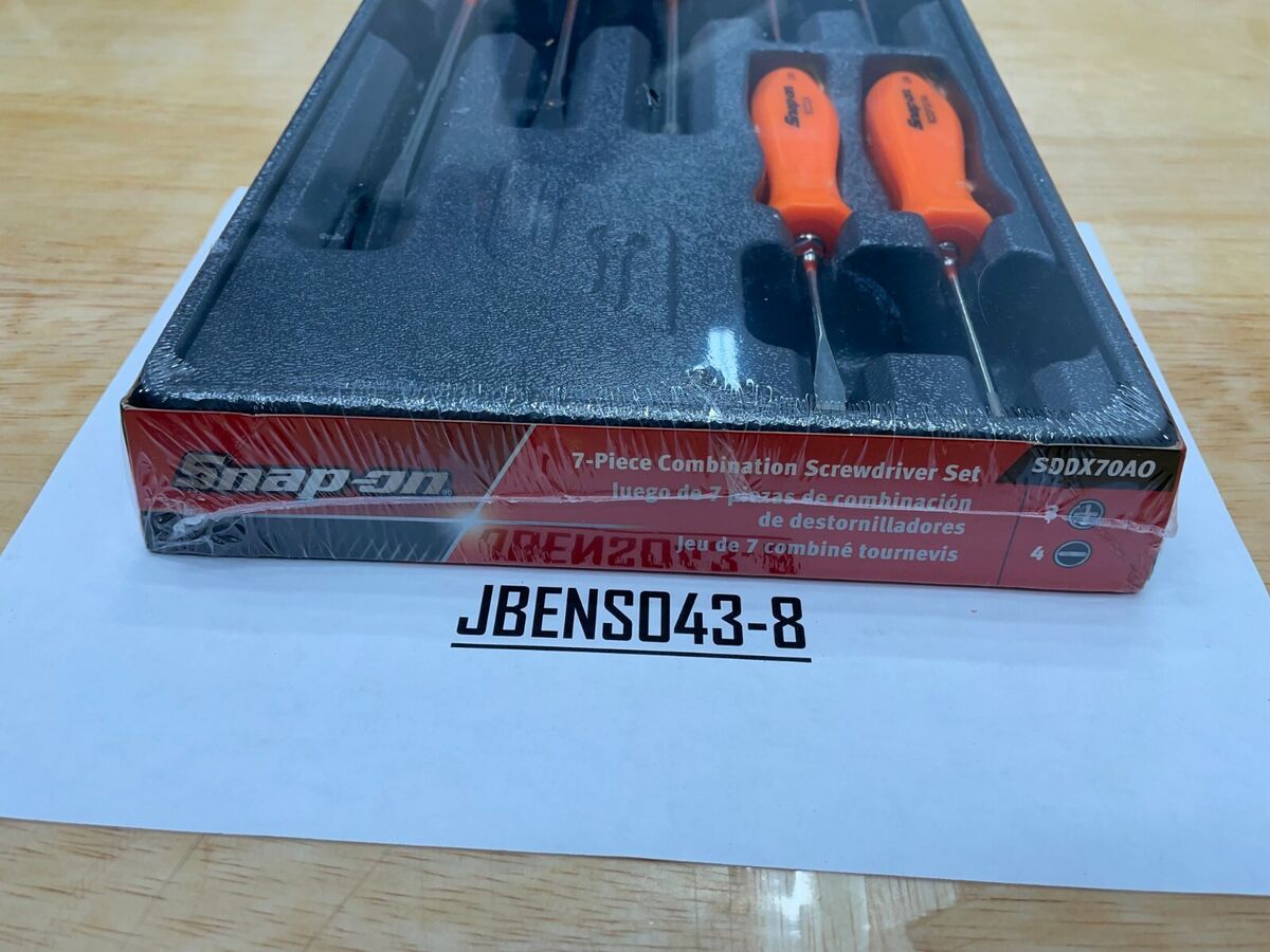 Snap-on Tools USA 7pc Orange Hard Grip Combination Snap-on Tools USA 7pc Orange Hard Grip Combination