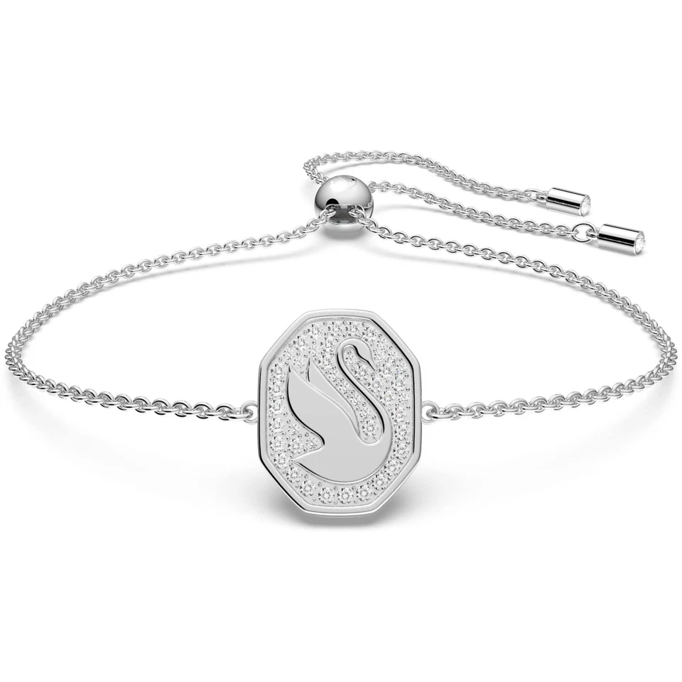 Swarovski Women's Bracelet Signum Swan Rhodium Plated White Crystal 5621099