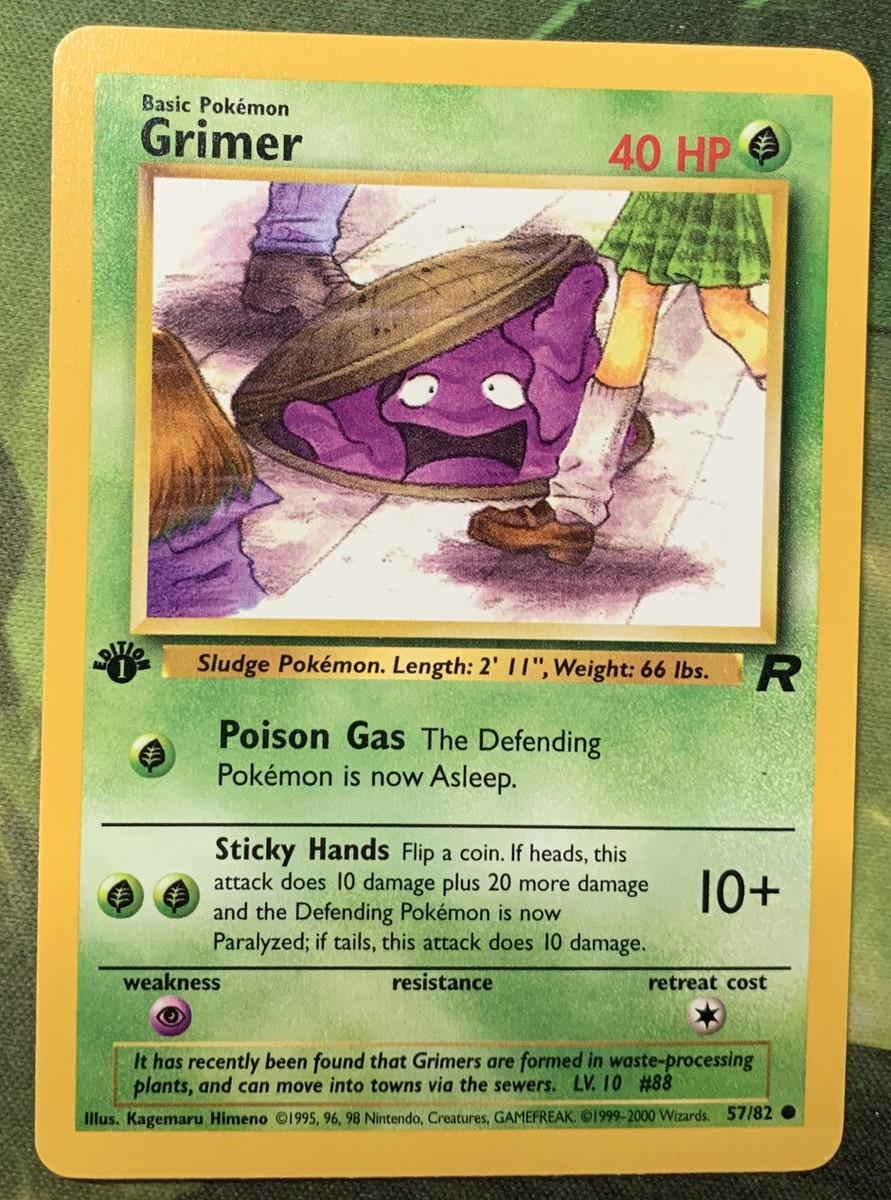 1st Edition Grimer 57/82 - Team Rocket - Near Mint | eBay