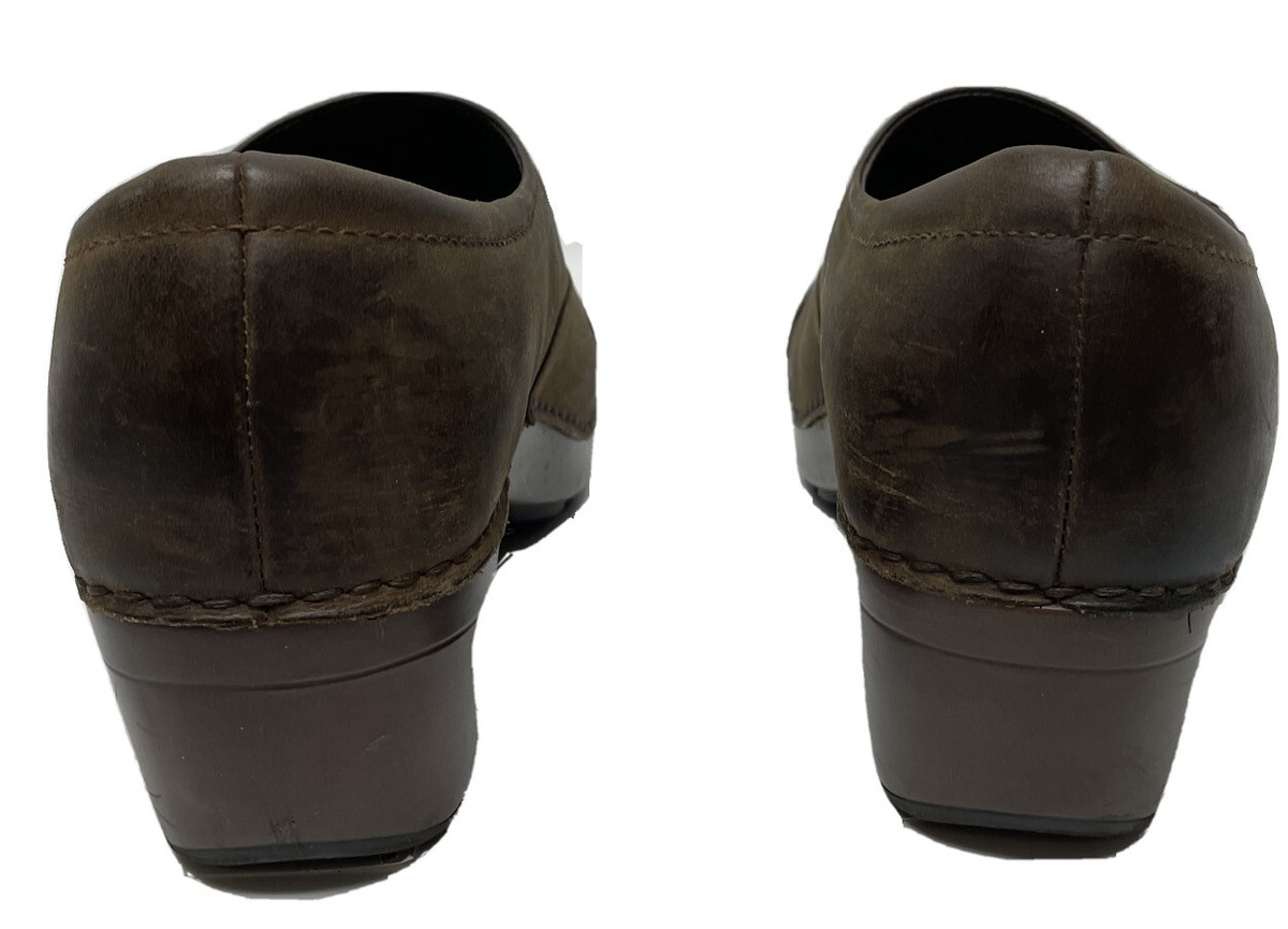 Sabots Femme Dansko Cuir Marron Talon Bloc - Taille 40 EU (US 10), Occasion En Excellent état