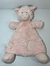 Demdaco Pink Spotted Cow Rattle Lovey Blanket Sewn Eyes 2015