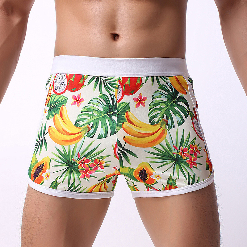 Shorts Boxers Men's Underwear Panties Loose Male Underpants Printing Arrow Pants-image