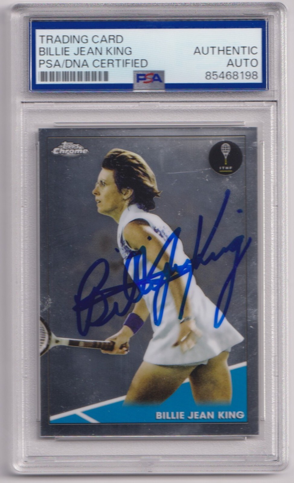 2021 Topps Chrome Tennis BILLIE JEAN KING Signed AUTOGRAPH Card PSA DNA COA