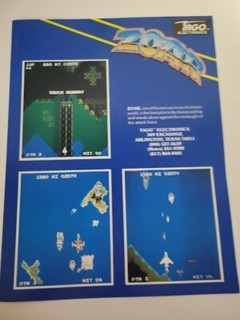 Flyer  TAGO=ZOAR  Arcade Video Game advertisement original see pic