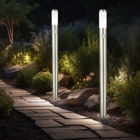 AußEnlampe Stehleuchte Standlampe Gartenleuchte Steckdosen Bewegungsmelder 2X