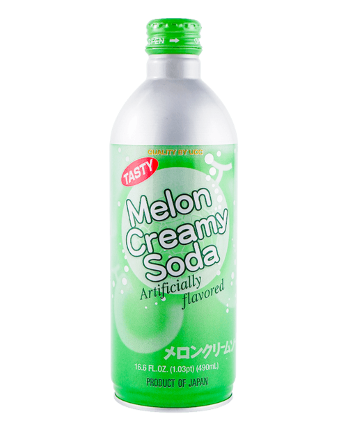 24 Pack) UCC Japan Tasty Melon Creamy Soda, Sweet and