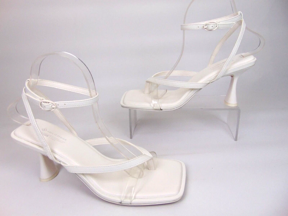 Call It Spring Women's Francesska Heeled Sandals Size 8.5 Med, White Ankle Strap - Image 3 of 4