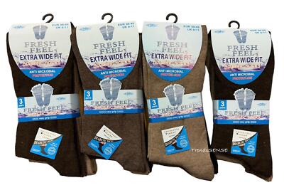6 12 Pairs Men's Diabetic Socks Non Elastic Cotton Rich Argyle diamond