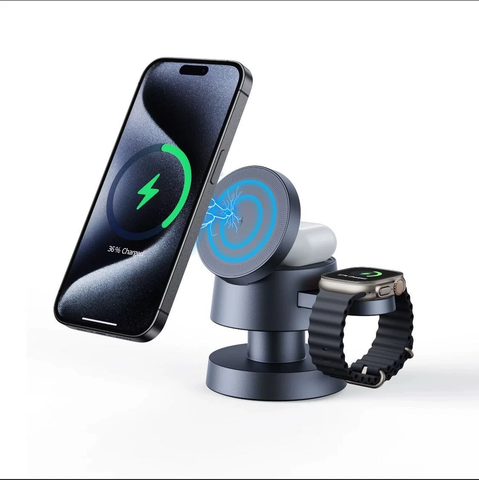 4-in-1 Kabelloses Ladegerät mit Nachtlicht15w Magnetische Wireless Charger USB-C