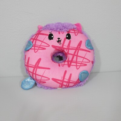Pikmi Pops Surprise 10 in Plush Donut Doughmis Pink Purple Cat Fuzzy 