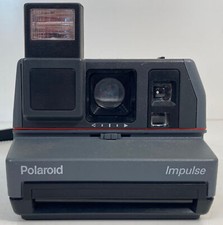 Polaroid Impulse 600 Gray Instant Auto Camera For Parts or Repair Web in Lens
