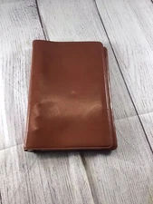 Vintage Brown Leather 6 Prong 7”x4” Central Brand No. 1230 Notebook