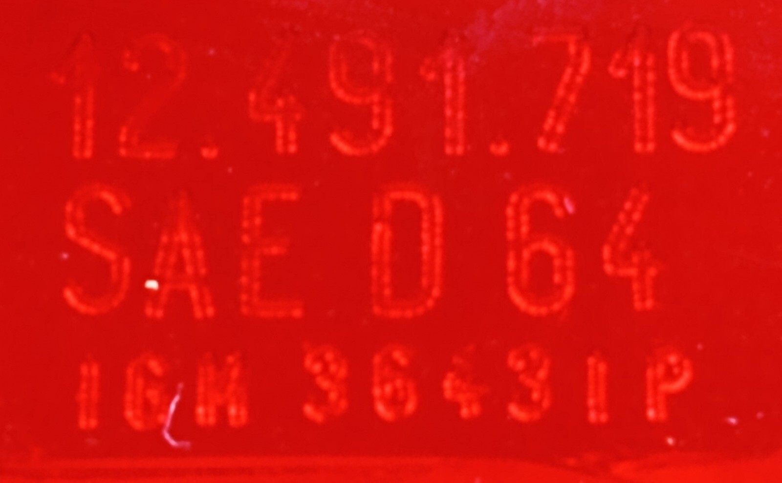 Ferrari Ghibli Tail Lamp Light Lens_Carello_64611_64612_Lense_GENUINE
