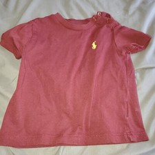 Ralph Lauren Baby Boys Polo Shirt Size 9 Months Maroon