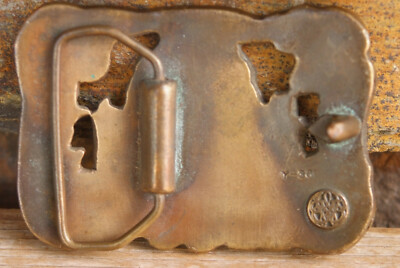 Brass Belt Buckle Lillie Langtry The Jersey Lily 1901 Y-36  display picture 1