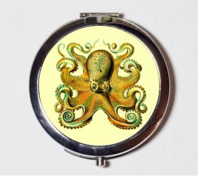 Victorian Haeckel Octopus Compact Mirror Make Up Pocket Mirror Cosmetic
