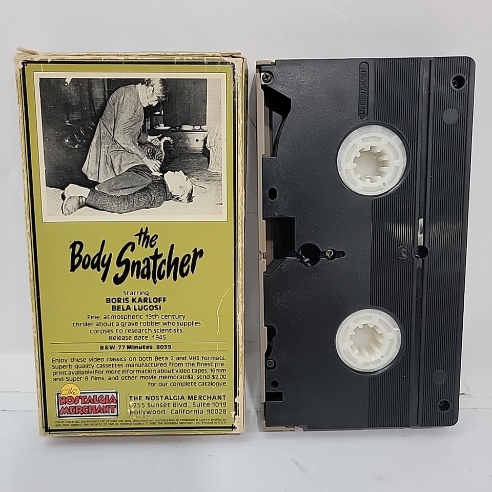 Vhs The Body Snatcher Rare Green Sleeve Bella Lugosi Boris Karloff - Image 2 of 4
